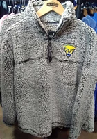 Pitt Panthers Womens Grey Sherpa Qtr Zip