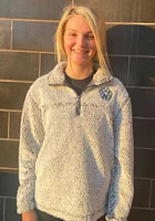 Northwest Missouri State Bearcats Womens Grey Sherpa Qtr Zip