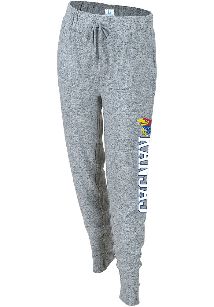 Kansas Jayhawks Womens Cuddle Grey Sweatpants