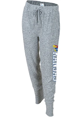 Kansas Jayhawks Womens Cuddle Grey Sweatpants