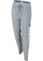 Kansas Jayhawks Womens Cuddle Grey Sweatpants