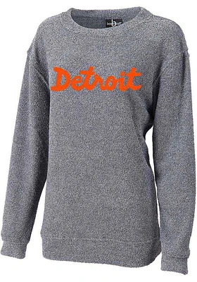 Detroit Womens Navy Blue Script Crew Sweatshirt