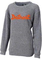 Detroit Womens Navy Blue Script Crew Sweatshirt