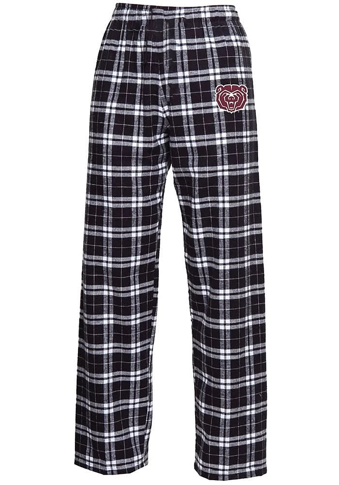 Missouri State Bears Youth Black Plaid Flannel Sleep Pants