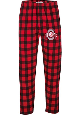 Ohio State Buckeyes Mens Red Buffalo Plaid Sleep Pants