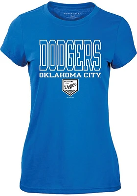 Oklahoma City Dodgers Womens Blue Essential Short Sleeve T-Shirt