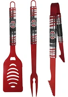 Ohio State Buckeyes 3pc Color BBQ Tool Set