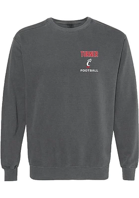 Aaron Turner  Rally Cincinnati Bearcats Mens NIL Embroidered Long Sleeve Crew Sweatshirt