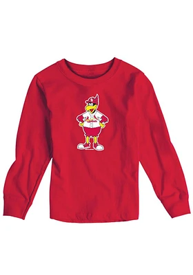 Fredbird  Soft As A Grape St Louis Cardinals Toddler Red Fred Bird Long Sleeve T-Shirt