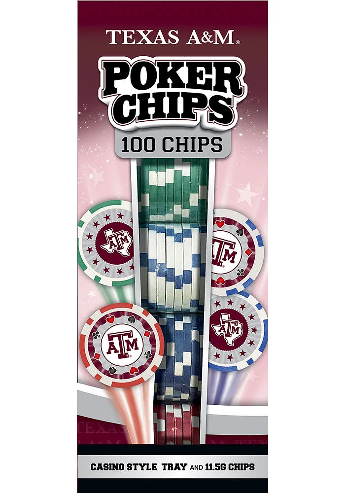 Texas A&M Aggies 100pc Poker Chips Game