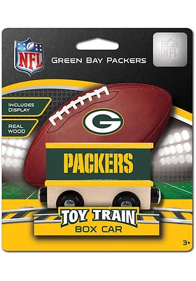 Green Bay Packers Wood Box Car Train