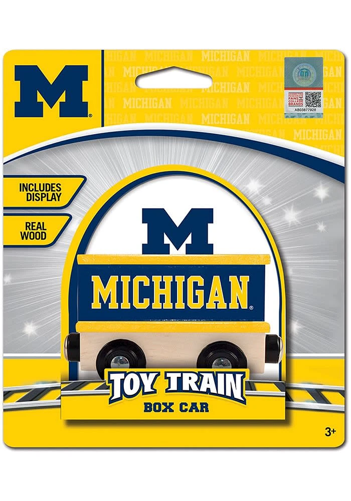 Michigan Wolverines Wood Box Car Train