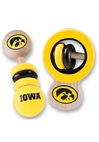 Iowa Hawkeyes Wood Baby Rattle