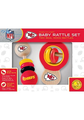 Kansas City Chiefs Wood Baby Rattle