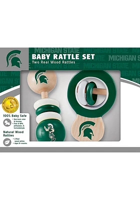 Michigan State Spartans Wood Baby Rattle