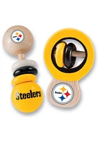 Pittsburgh Steelers Wood Baby Rattle
