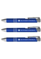 Michigan Wolverines 3 Pack Ball Point Pen Set - Blue