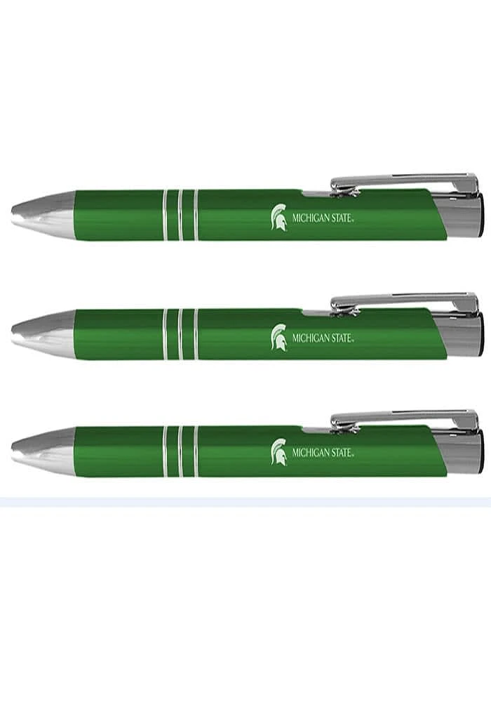Michigan State Spartans 3 Pack Ball Point Pen Set - Green