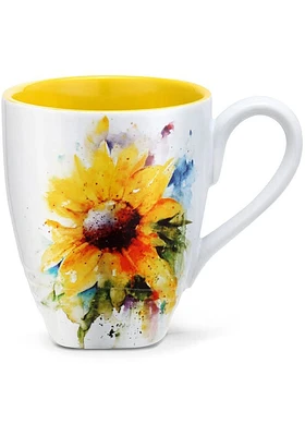 Kansas Sunflower Ceramic Mug - Yellow