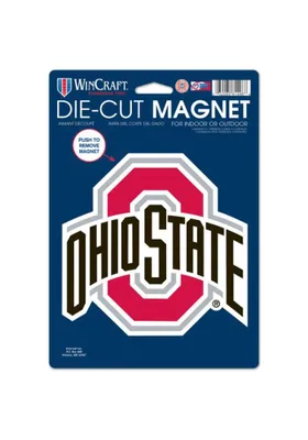 Ohio State Buckeyes Die Cut Logo Car Magnet - Red