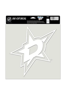 Dallas Stars 8x8 White Auto Decal - White