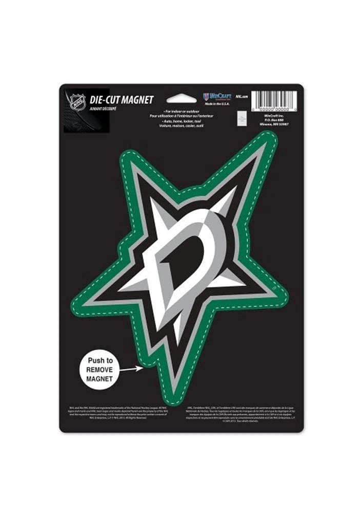 Dallas Stars Die Cut Logo Car Magnet - Green