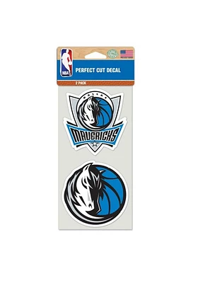 Dallas Mavericks 4x4 Perfect Cut 2 Pack Auto Decal - Blue