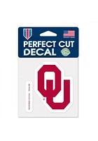 Oklahoma Sooners 4x4 Perfect Cut Auto Decal - Crimson
