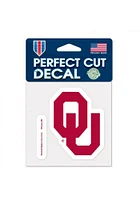 Oklahoma Sooners 4x4 Perfect Cut Auto Decal - Crimson
