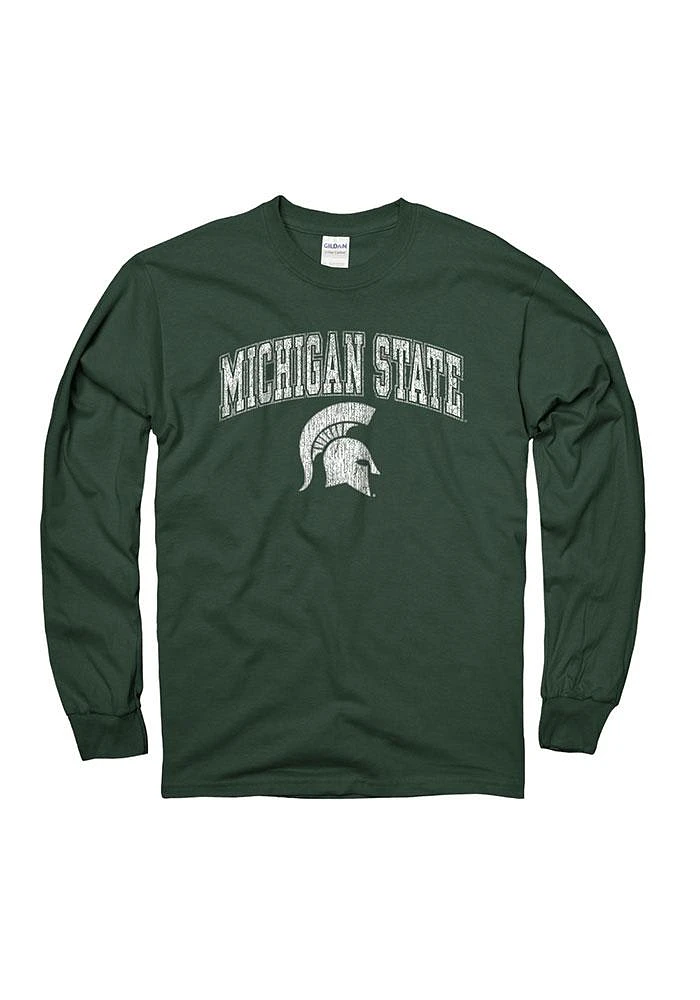 Michigan State Spartans Green Arch Long Sleeve T Shirt