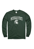 Michigan State Spartans Green Arch Long Sleeve T Shirt
