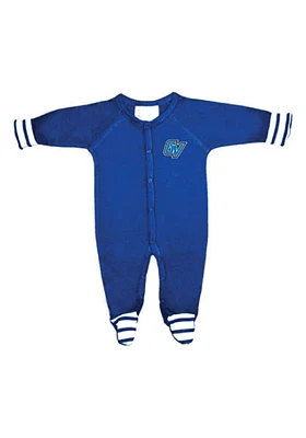 Grand Valley State Lakers Baby Blue Stripe Loungewear One Piece Pajamas