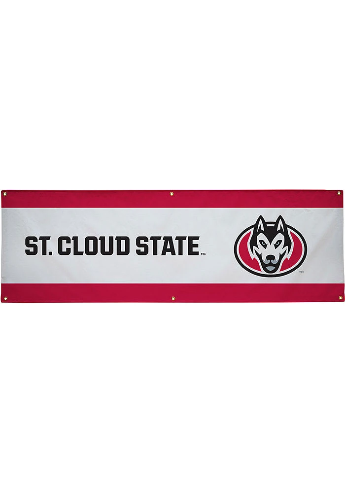 St Cloud State Huskies 2x6 Vinyl Banner - White