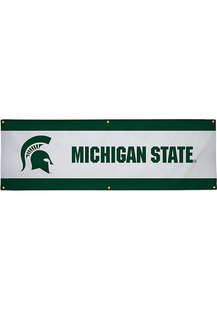 Michigan State Spartans 2x6 Vinyl Banner - White