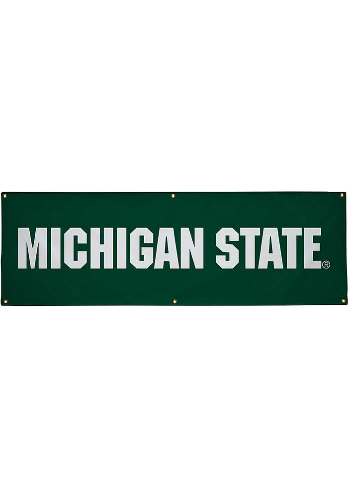 Michigan State Spartans 2x6 Vinyl Design Banner - Green