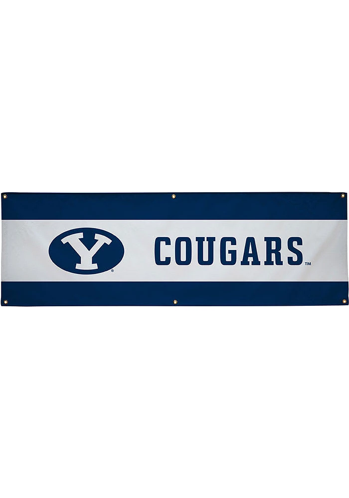 BYU Cougars 2x6 Vinyl Banner - White