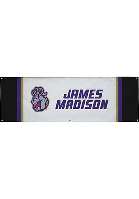 James Madison Dukes 2x6 Vinyl Banner - White