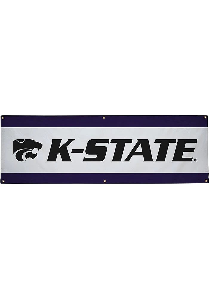 K-State Wildcats 2x6 Vinyl Banner - White