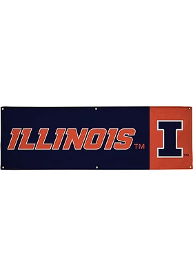 Illinois Fighting Illini 2x6 Vinyl Banner - Navy Blue
