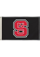 NC State Wolfpack 3x5 Black Silk Screen Grommet Flag - Black