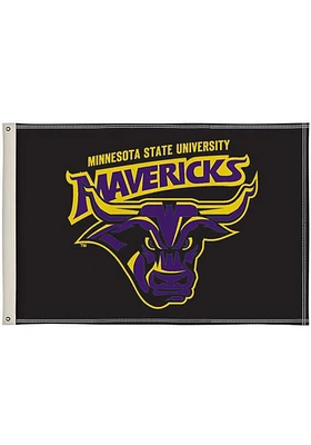 Minnesota State Mavericks 2x3 Silk Screen Grommet Flag - Gold