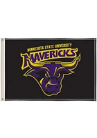 Minnesota State Mavericks 2x3 Silk Screen Grommet Flag - Gold
