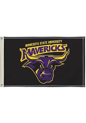 Minnesota State Mavericks 3x5 Silk Screen Grommet Flag - Gold