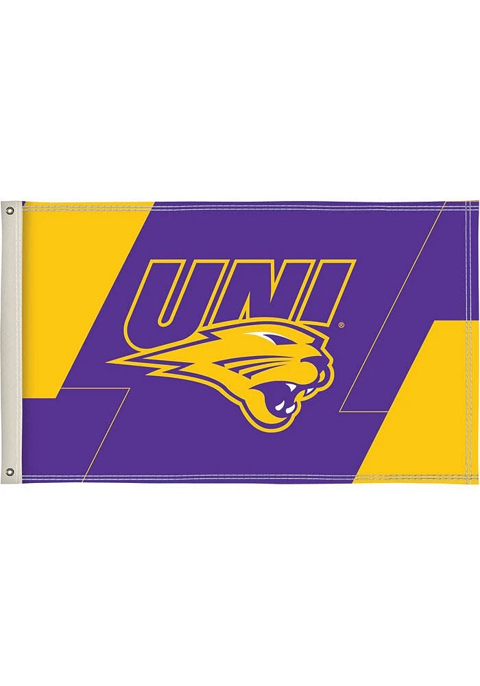 Northern Iowa Panthers 3x5 Silk Screen Grommet Flag - White