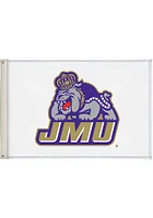 James Madison Dukes 2x3 Silk Screen Grommet Flag - White