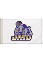 James Madison Dukes 3x5 Silk Screen Grommet Flag - White