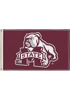 Mississippi State Bulldogs 3x5 Silk Screen Grommet Flag - Maroon