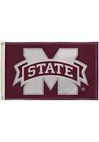 Mississippi State Bulldogs 3x5 Logo Maroon Silk Screen Grommet Flag - Maroon