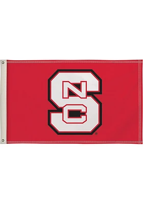 NC State Wolfpack 3x5 Design Red Silk Screen Grommet Flag - Red