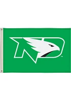 North Dakota Fighting Hawks 2x3 Silk Screen Grommet Flag - Green